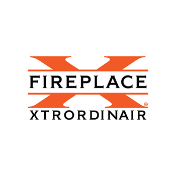 Fireplace Xtrordinair Logo - White circle with x in the middle.