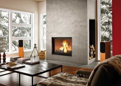 Valcourt Antoinette wood fireplace