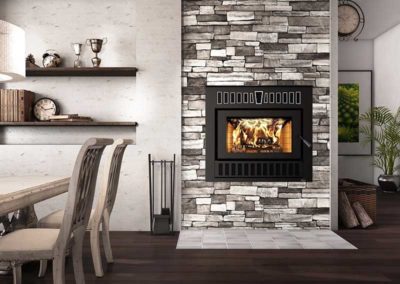 Valcourt Cartier wood fireplace